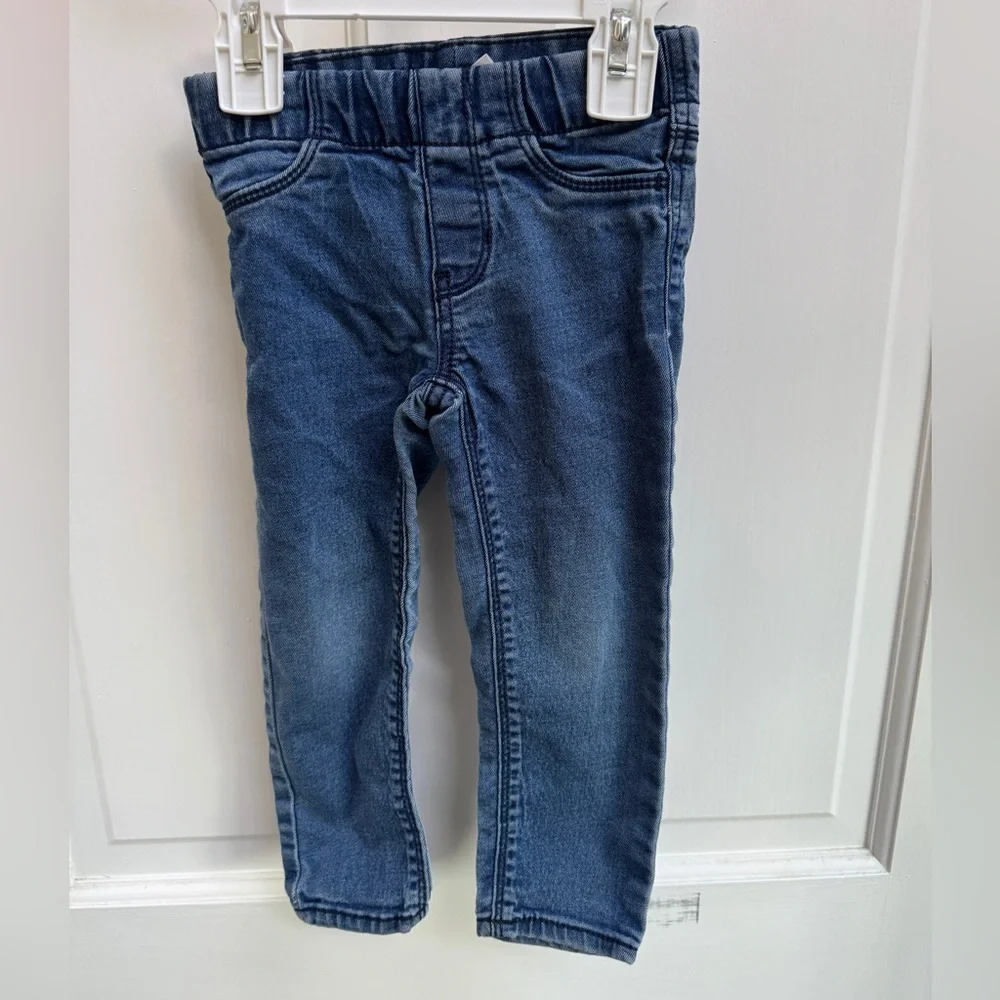 OshKosh B'gosh 2T Girls Classic Blue Kids Stretch Jeggings Leggings